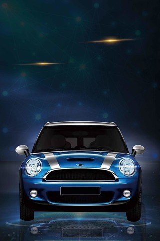 蓝黑灯光汽车文化节促销宣传海报背景